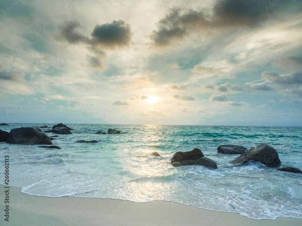 Obraz premium sunset on Surin beach Phuket Thailand