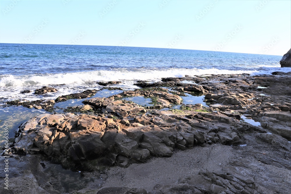 ささき浜の波打ち際 ささき浜の波打ち際