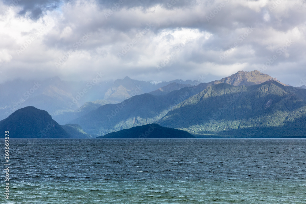 scenery at Lake Te Anau, New Zealand