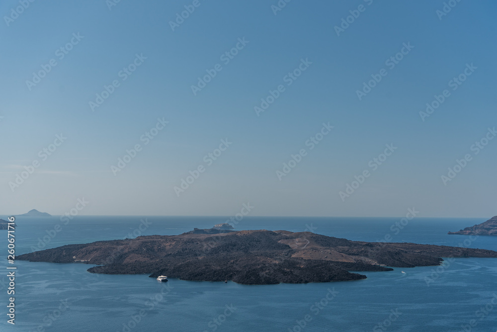 Middle island of Santorini