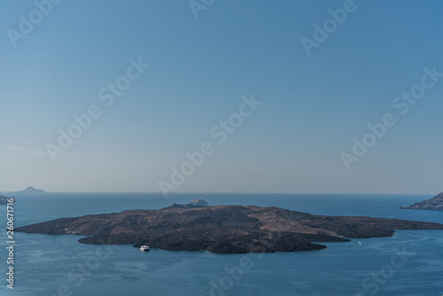 Middle island of Santorini