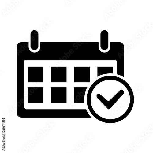 Date Check Icon. Icon on white background