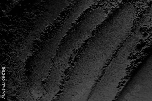 Schilderij op canvas carbon powder or fine black charcoal powder texture pattern for background