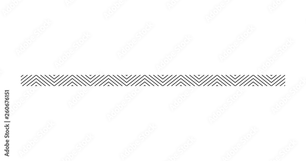 zigzag line page divider line, Graphic design element. Zigzag separator. Vector illustration isolated on white background.