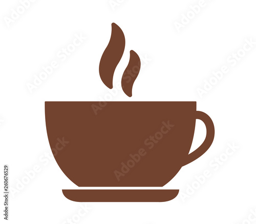 Coffee cup icon. Flat vector.