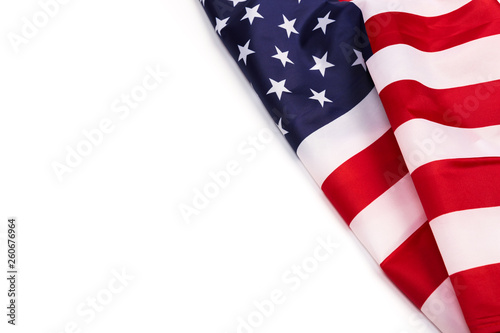 american flag isolated on white background