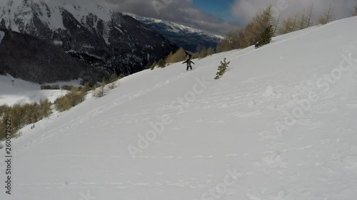 French Les Orres in winter season 2018, ski and vacation photo