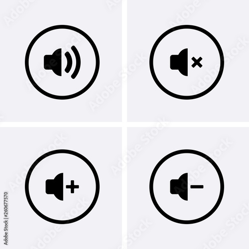 Sound volume Icons set