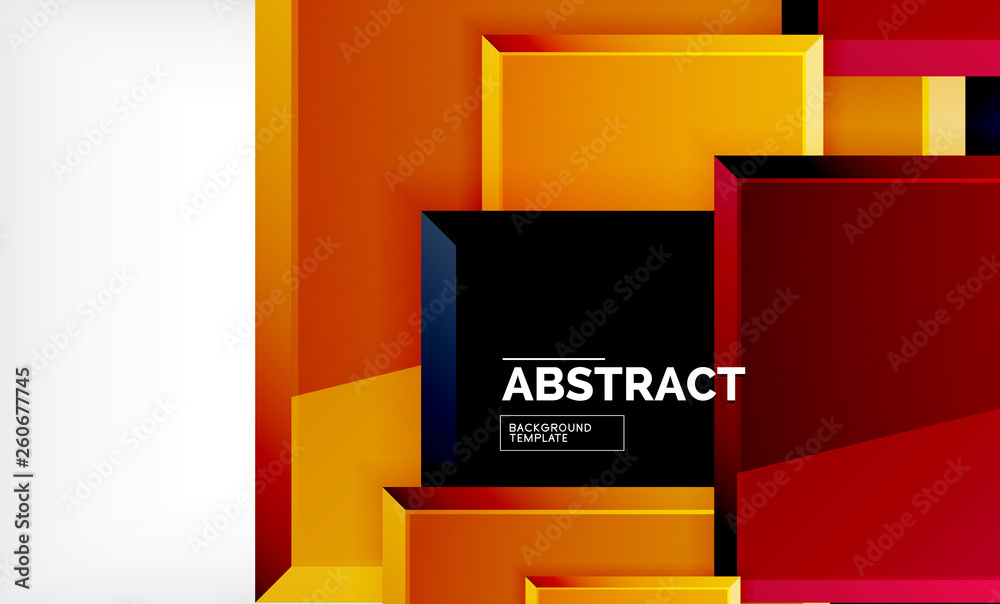 Square geometrical background Square geometrical background