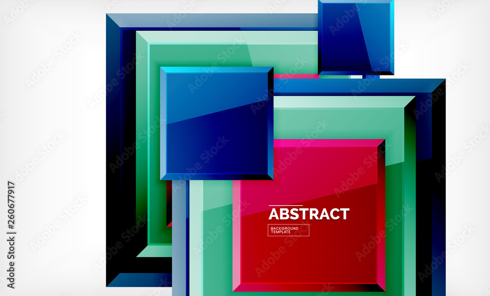 Square abstract background, glossy geometric design Square abstract background, glossy geometric design