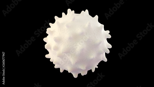 3D illustration of white blood cell