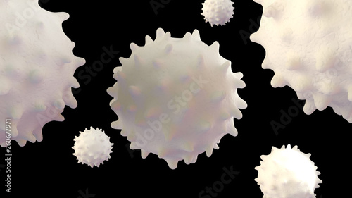 3D illustration of white blood cell
