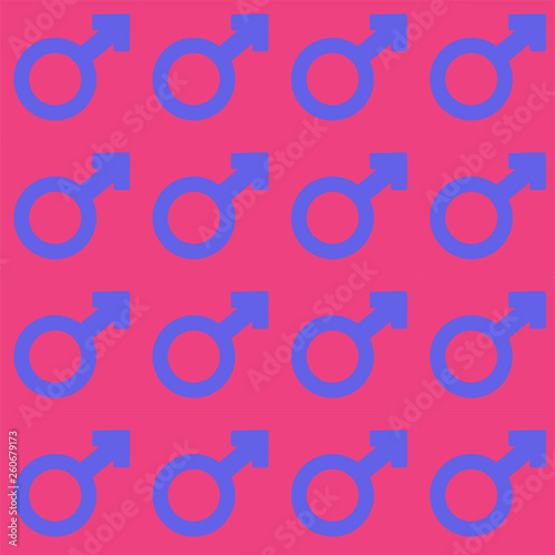 male gender signs. seamless pattern