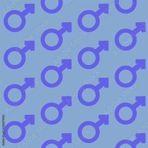 male gender signs. seamless pattern