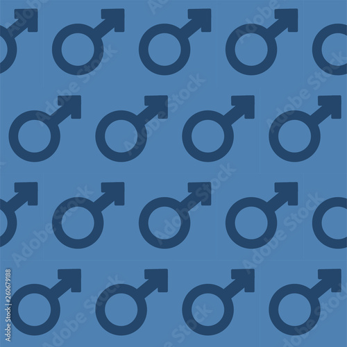 male gender signs. seamless pattern
