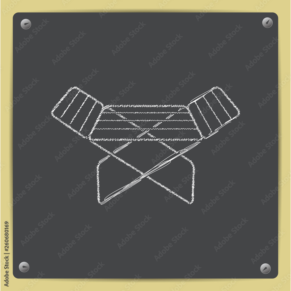 Folding clothes dryer illustration. Household flat vector icon Folding clothes dryer illustration. Household flat vector icon