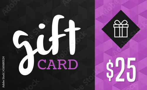 Gift Card, gift voucher - 25 dollars