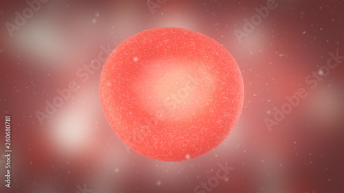 3D illustration of red blood cell