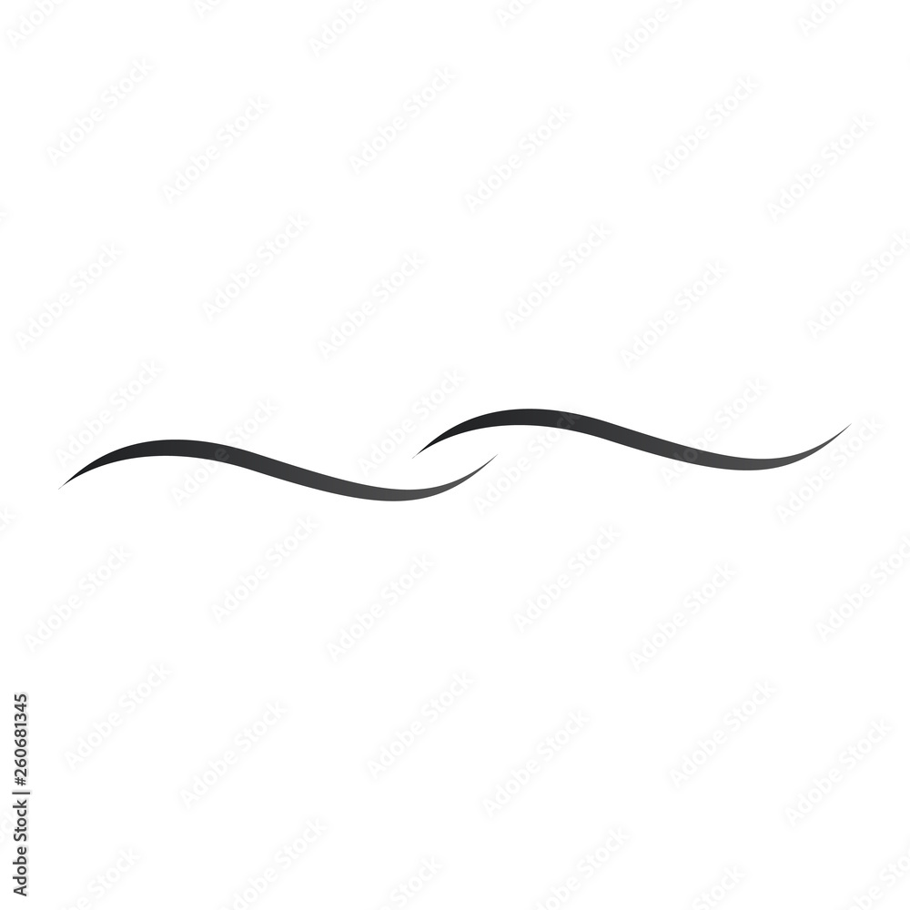 Water wave vector logo design template, water icon, aqua sign, twirl symbol, Vector illustration isolated on white background.