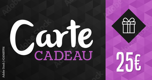 Carte cadeau, chèque cadeau - 25 euros