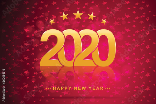 2020 Happy New Year or Christmas Background.
