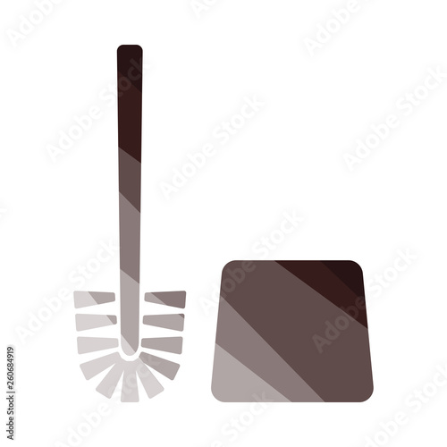 Toilet brush icon