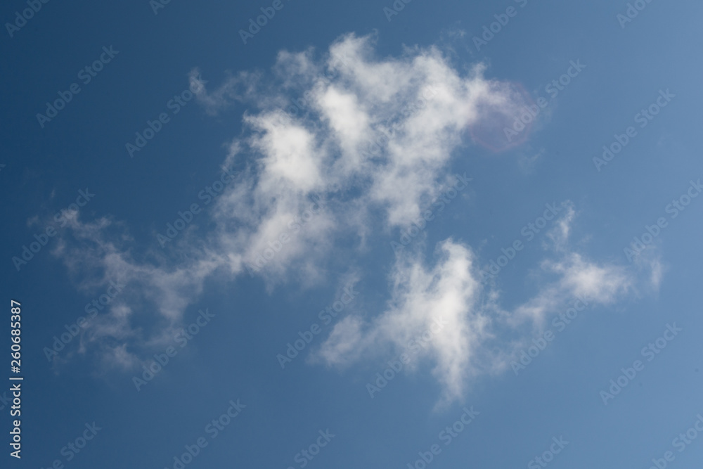 Fototapeta premium Beautiful fluffy white clouds with blue sky, Nature background.