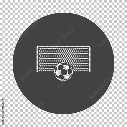 Soccer gate with ball on penalty point  icon