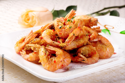 shrimps with tomato sauce