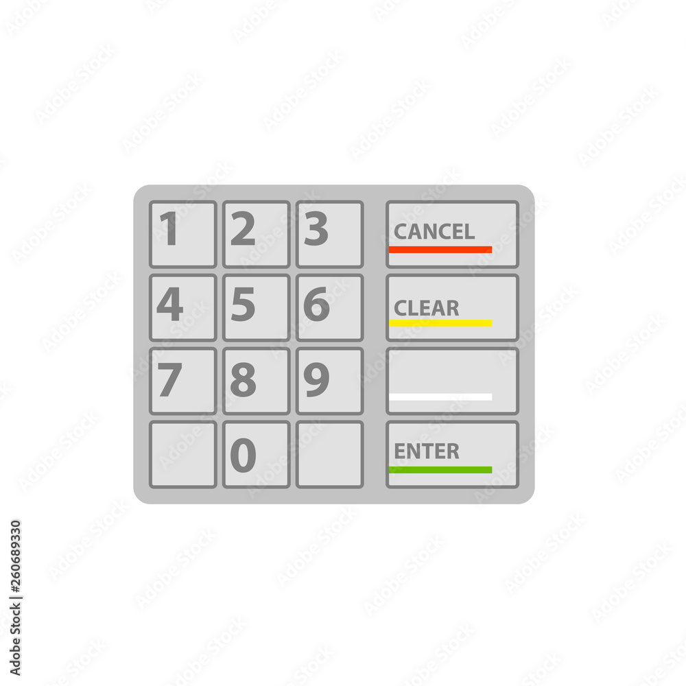 Atm keypad icon. Clipart image isolated on white background Atm keypad icon. Clipart image isolated on white background