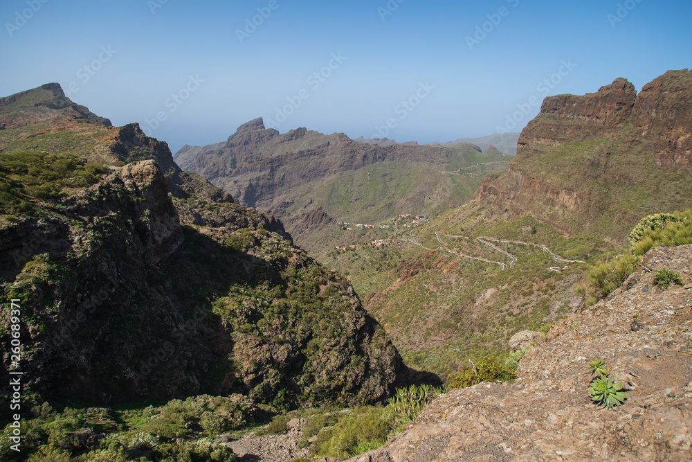 Trekking in Tenerife. Beautiful landscapes of the island.