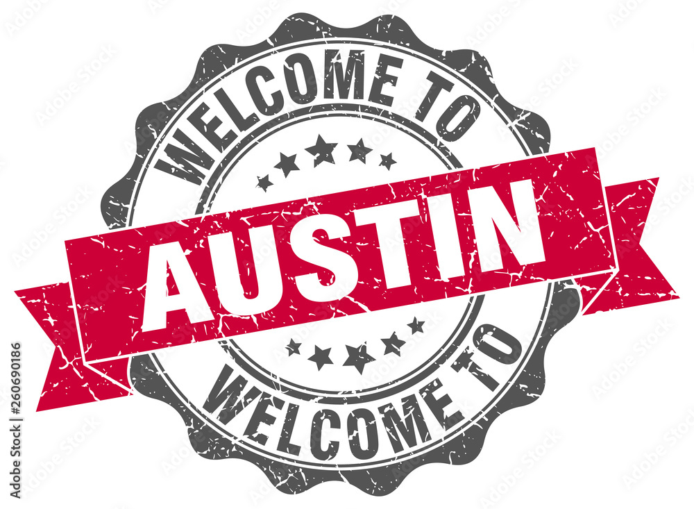 Obraz premium Okrągła pieczęć Austin