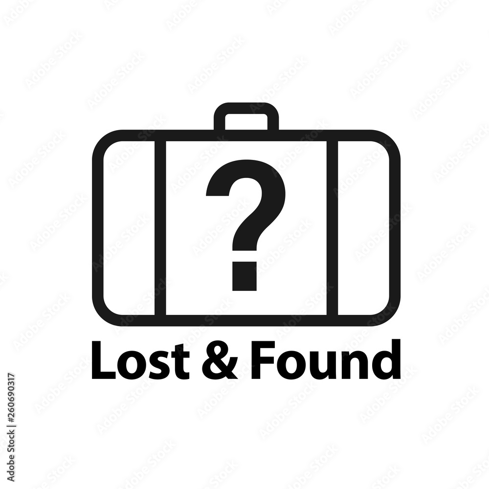 Lost and found icon. Clipart image isolated on white background Lost and found icon. Clipart image isolated on white background