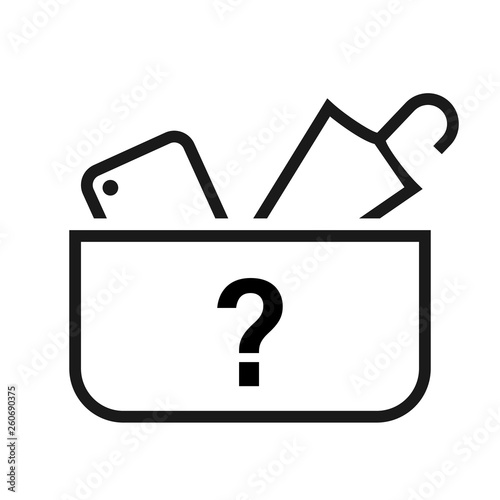 Lost and found icon. Clipart image isolated on white background