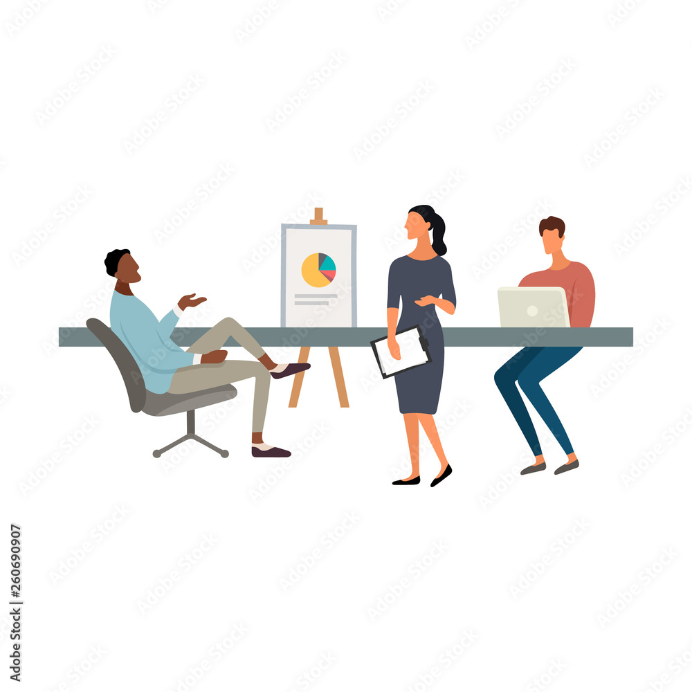 Working process vector illustration Working process vector illustration