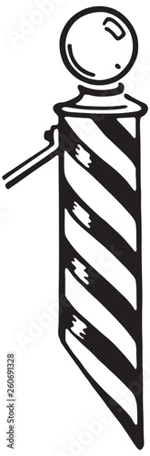 Barbers Pole - Retro Ad Art Illustration