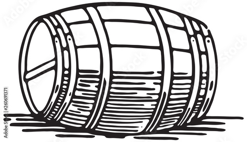 Barrel - Retro Ad Art Illustration