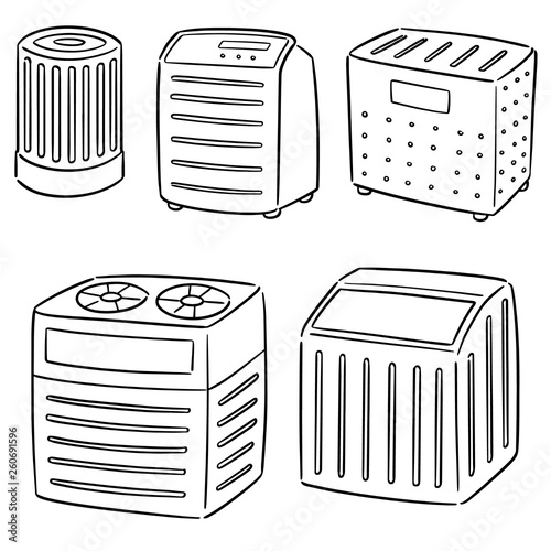 vector set of air purifier