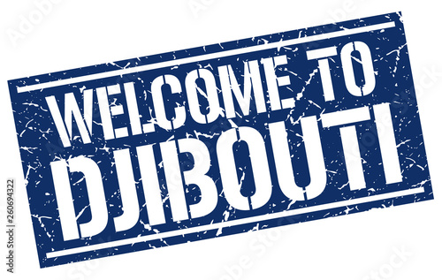 welcome to Djibouti stamp