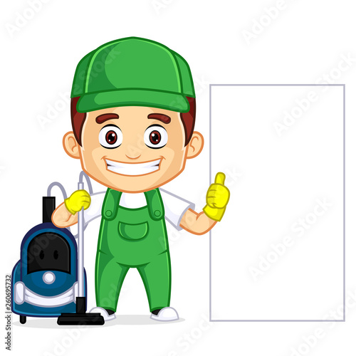 Cleaning Service clipart cartoon mascot