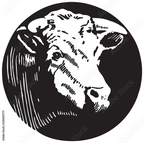 Cow 4 - Retro Ad Art Illustration