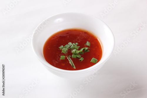 tomato soup in a bowl
