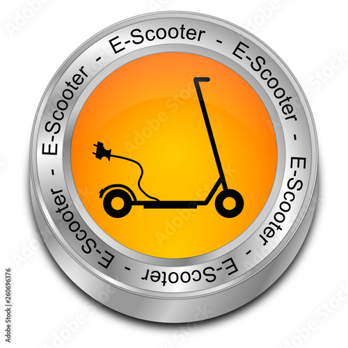 E-Scooter Button - 3D illustration