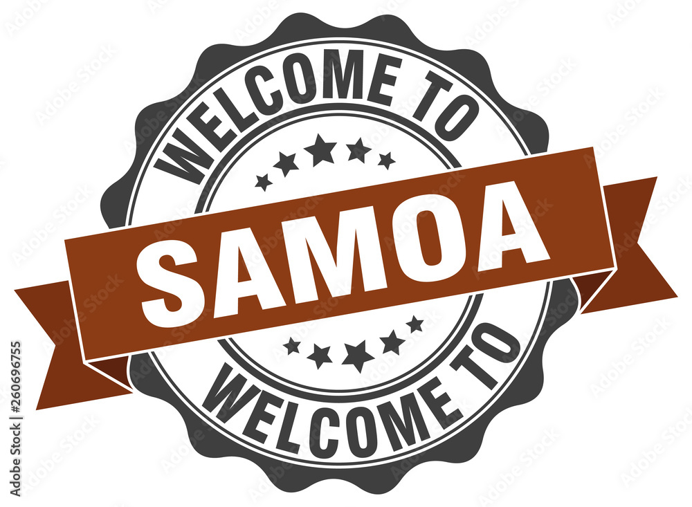 Samoa round ribbon seal