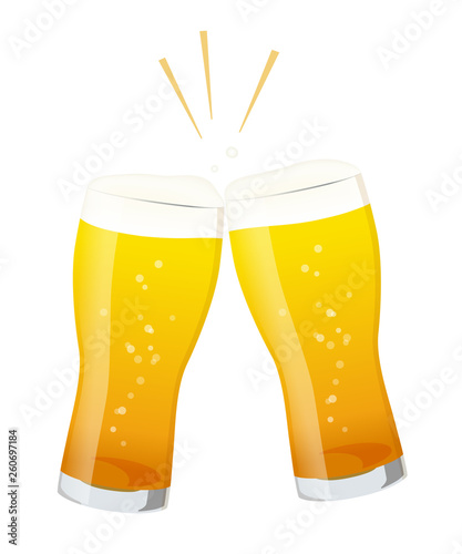 Cheers with beer!