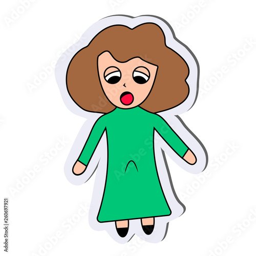 transgender awkward moment sticker. Isolated stock illustration