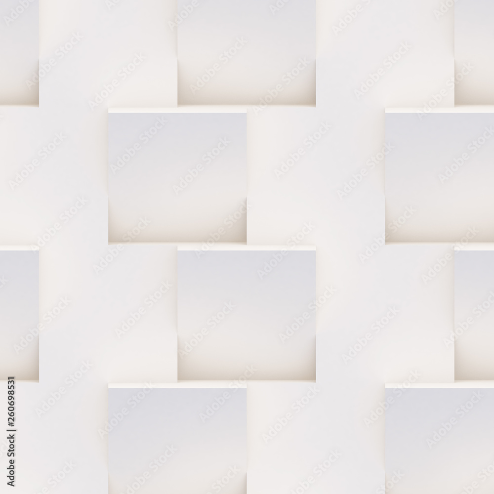 3D pattern made of white and beige geometric shapes, creative background or wallpaper surface made of light and shadow. Futuristic seamless decorative abstract texture design, simple graphic elements 3D pattern made of white and beige geometric shapes, creative background or wallpaper surface made of light and shadow. Futuristic seamless decorative abstract texture design, simple graphic elements