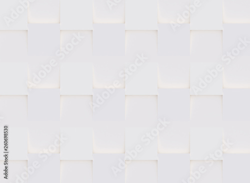 3D pattern made of white and beige geometric shapes  creative background or wallpaper surface made of light and shadow. Futuristic seamless decorative abstract texture design  simple graphic elements