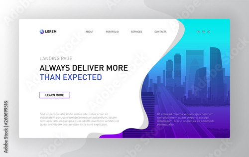 Landing page template for business