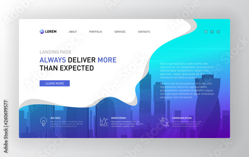 Landing page template for business